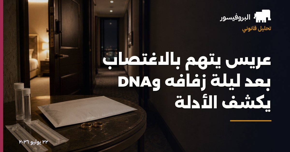 عريس يُتهم بالاغتصاب بعد ليلة زفافه وDNA يكشف الأدلة