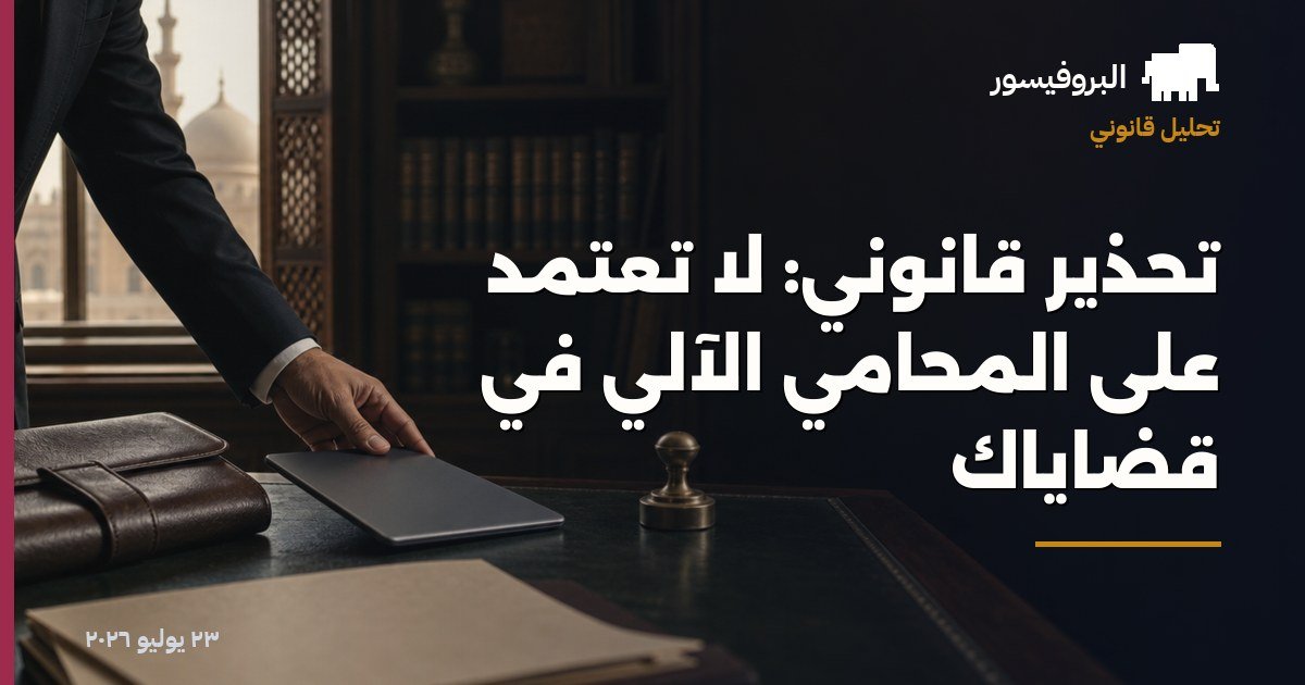 تحذير قانوني: لا تعتمد على المحامي الآلي في قضاياك